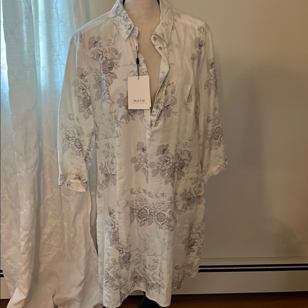 Floral Button-Up Shirt Dress
